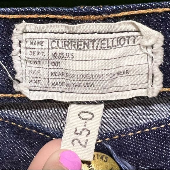 Current Elliott High Rise Bell Bottoms Flare Leg Jeans Dark Wash Denim Size 25 - Picture 5 of 6